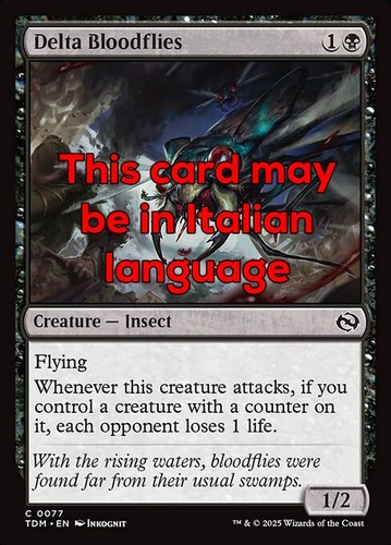 Mtg delta bloodflies - delta, exc